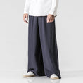 Load image into Gallery viewer, [Small Trouble Series]★China-style pants★ 5colors Black, blue, red, gray, or beige Wide pants Gaucho pants
