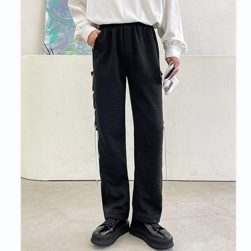 [WENYI Series]★Casual Pants★ 2color Bottoms Pants Unisex Men's Black White