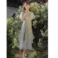 Load image into Gallery viewer, [DAXIAOJIE series]★China style dress★ Embroidery long length green green SML date cute sleeves
