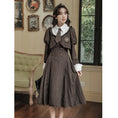 Load image into Gallery viewer, [DACHENGZI Series] ★Dress with tie★ Faux layered dress Vertical striped striped pattern Cute
