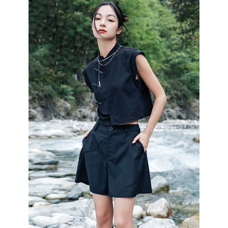 [Daiseiryusu Series] ★Shorts★ Shorts Bottoms Simple Black Easy to match with high look