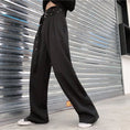 Load image into Gallery viewer, [Demon King Series]★Gaucho Pants★ Pants Bottoms Gaucho High Waist Long Length Plain Black Black Casual
