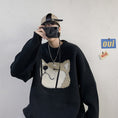 Load image into Gallery viewer, [Emeisa Series] ★Sweater★ 3color Knit Tops Unisex Men's Dog Animal Black Gray Blue
