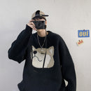 [Emeisa Series] ★Sweater★ 3color Knit Tops Unisex Men's Dog Animal Black Gray Blue