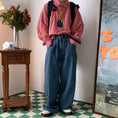 Load image into Gallery viewer, [C2 Studios Series]★Denim Pants★ 2color Pants Bottoms Casual Blue Black Retro
