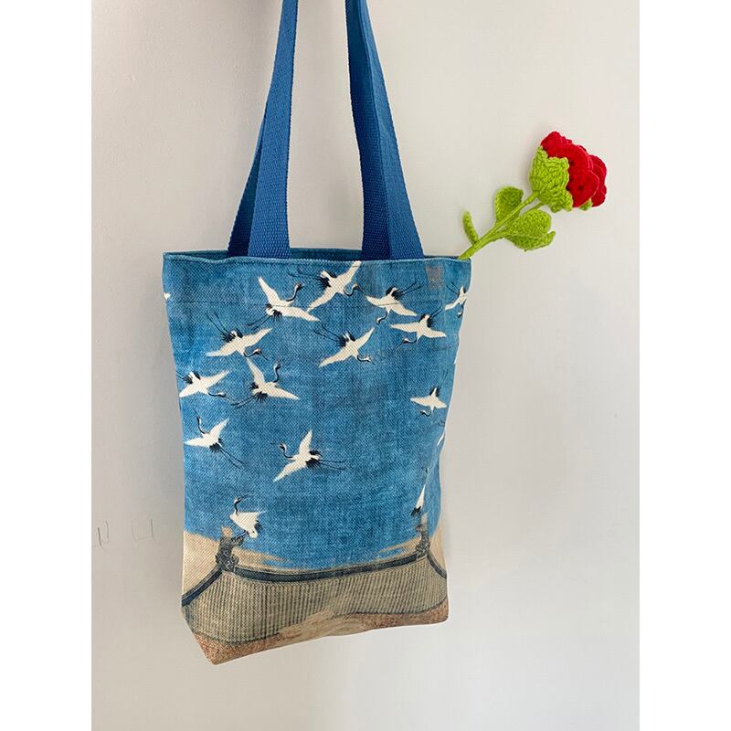 [DONGFANG Series]★China style bag★ Shoulder bag Oil painting style Crane Old style Cute and unique