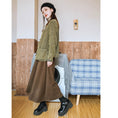 Load image into Gallery viewer, [Old Monster---Rachikuri Series] ★China style skirt★ Bottoms Lasha plain thick autumn/winter clothes brown
