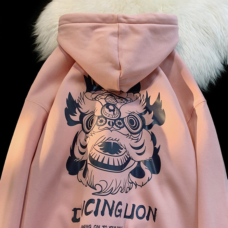 [XINGSHI Series]★China style hoodie★ 5color tops unisex men's cute white gray black blue pink