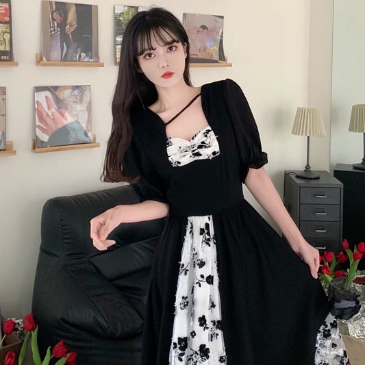 [PANGSAO Series] ★Long length dress★ Summer long length large size black black wedding date commuting