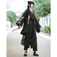 Load image into Gallery viewer, [Ancient ghost house---Wenmu Shuang complete series] ★China style happi coat★ Embroidery thin outerwear original summer improved Chinese clothing black black
