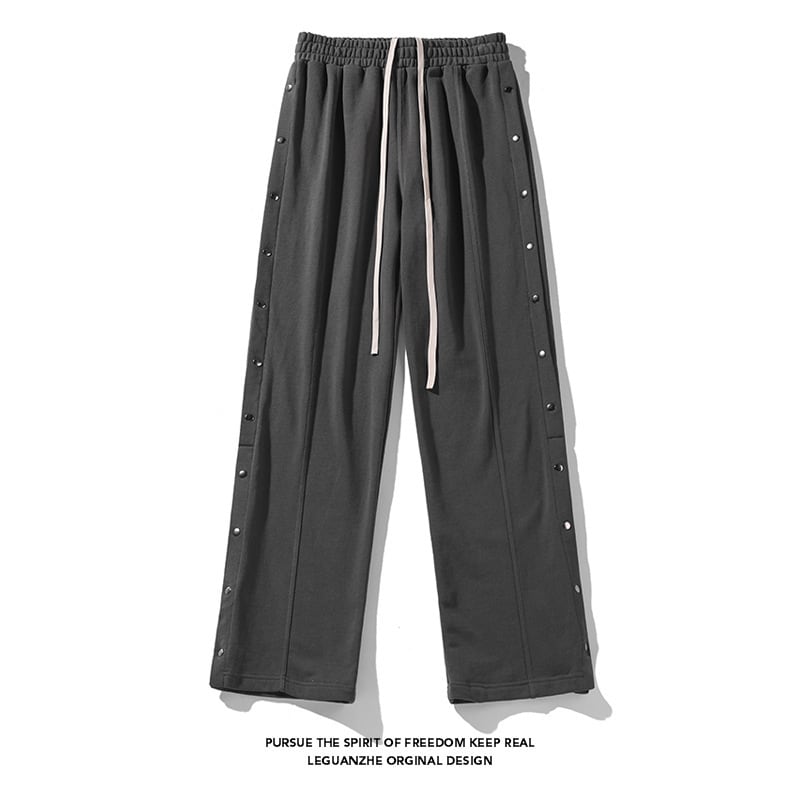 [BIGEMAN Series]★Casual Pants★ 2color Bottoms Pants Unisex Men's Large Size Simple Black Dark Gray