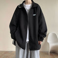 Load image into Gallery viewer, [BIGEMAN Series]★Jacket★ 2color outerwear unisex men's black purple simple black purple
