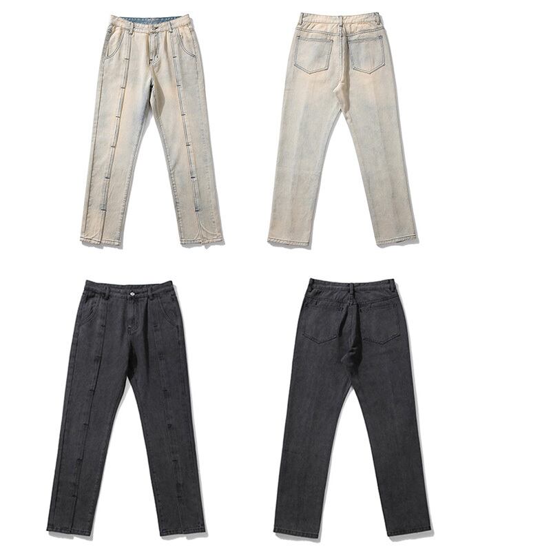 [KAAIER Series]★Denim pants★ 2color bottoms pants unisex men's retro easy to match slimming