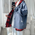 Load image into Gallery viewer, [Tetsusho Series]★Jacket★ 4color Outerwear Unisex Men's Faux Layered Plaid Pattern Large Size
