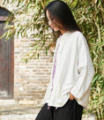 Load image into Gallery viewer, Chinese-style outerwear, tops, blouses, shirts, Chinese-style clothes, retro, literary style, ethnic style, girls' night out, class reunions, stand neck, long sleeves, short length, Chinese button, apricot, white, cotton linen fabric
