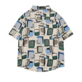 Load image into Gallery viewer, [YGCN Series] ★Shirt★ Aloha Shirt Okinawa Hawaii Tops Short Sleeve Shirt Unisex Men's Seaside Plaid Pattern
