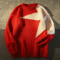 Load image into Gallery viewer, [Baraba Series] ★Sweater★ 2color Tops Unisex Men's Black Red Star Color Scheme
