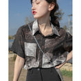 Load image into Gallery viewer, [YOUZI Series]★Shirt★ Tops Printed Short Sleeve Shirt Retro SML XL Fashion Thin Slimming Easy to Match
