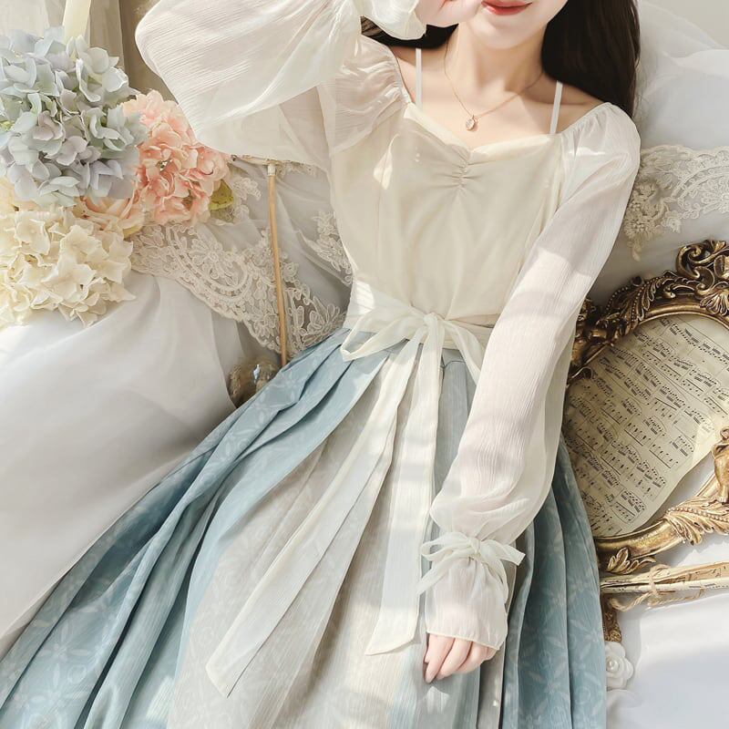 [LAOPAO Princess Series] ★Chinese style dress★ Hanfu dress Switching Princess Daughter White White