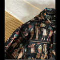 Load image into Gallery viewer, [STRAPPING Series]★Shirt★ 2 colors Unique casual floral pattern unisex men's Sudan black black beige
