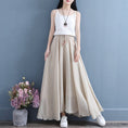 Load image into Gallery viewer, [Qing series] ★China style skirt★ 4color bottoms cotton linen plain simple easy to match
