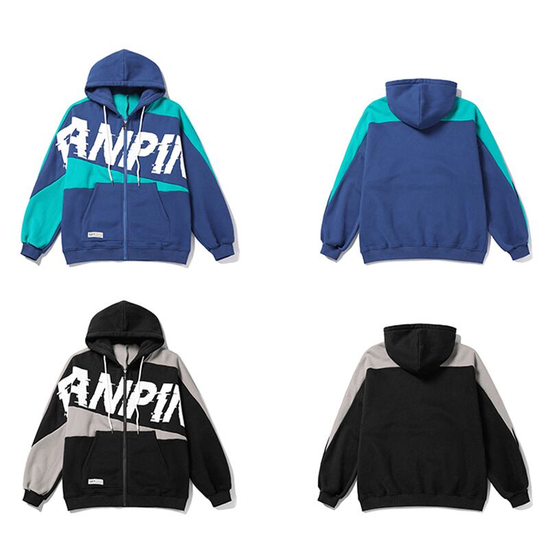 [BIGEMAN Series]★Jacket★ Outerwear 2color Unisex Men's Large Size Alphabet Black Blue