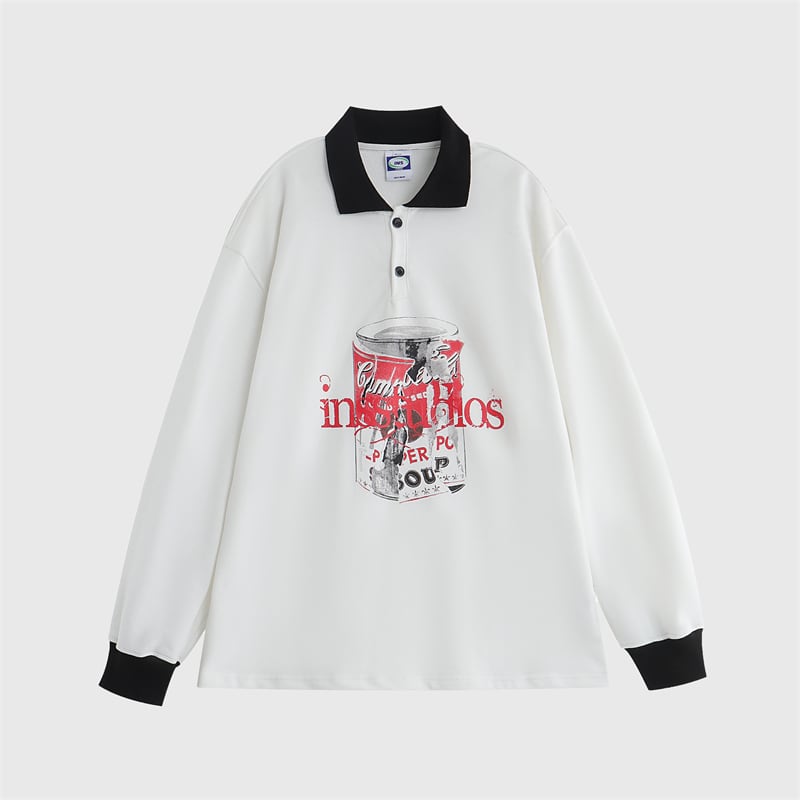 [Istudios Series] ★Tops★ 2color POLO neck black white long sleeve tops spring clothes S M L XL