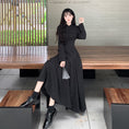 Load image into Gallery viewer, [Dong Xiaojie Series] ★China style dress★ Long length, large size, slimming, black, black
