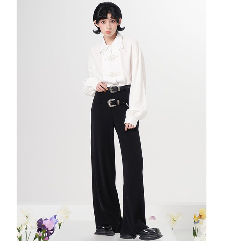 [Yang's Great Dream Series] ★Casual Pants★ 2color Pants Bottoms Designed Black Black Brown