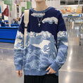 Load image into Gallery viewer, [Creation Series]★Sweater★ 2color Tops Unisex Men's Snow Mountain Blue Blue ML XL 2XL Round Neck
