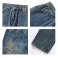 Load image into Gallery viewer, [BIGEMAN Series]★Denim Pants★ Bottoms Pants Men's Large Size Fashion Blue Blue
