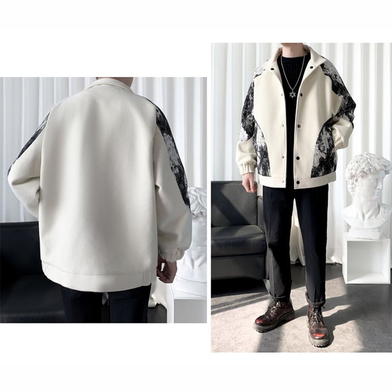 [BAIBIANGE series] ★Jacket★ 2color outerwear unisex men's switching cool ML XL 2XL 3XL