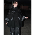 Load image into Gallery viewer, [Ancient monster house---Shanhai Jing Kunlun series] ★China style coat★ Outer coat Lasha loose thick warm black black cloak coat
