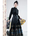 Load image into Gallery viewer, [Lou series]★China style skirt★Maki skirt bottoms Hanfu skirt black black long length
