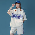 Load image into Gallery viewer, [CHAOMEICHEN Series]★Setup★ 3color Tops + Shorts Unisex Men's Short Sleeve 2 Piece Set Checkered Pattern
