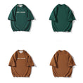 Load image into Gallery viewer, [BIGEMAN Series]★T-shirt★ Tops 4color Unisex Men's Large Size Black Green Coffee Color Beige
