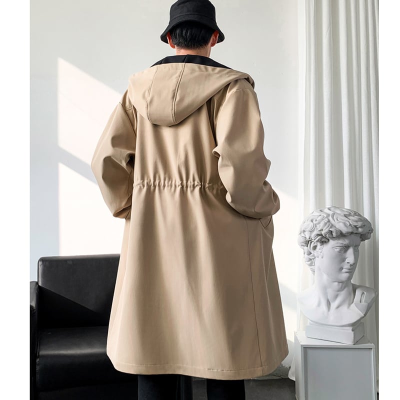 [Kaei Series] ★Trench coat★ 2 colors Black or light brown Cotton insert type available Color scheme Outerwear Long length