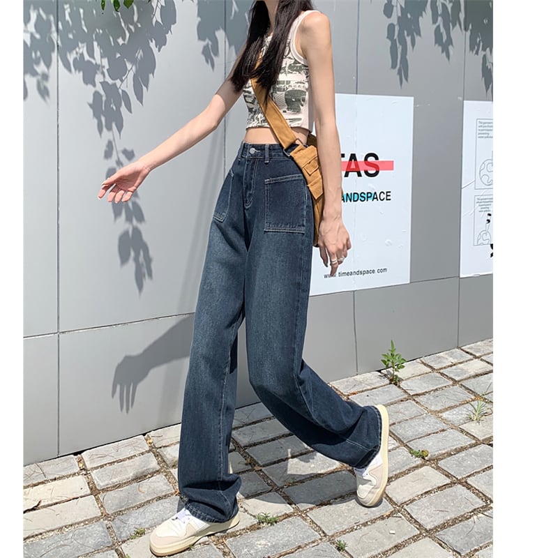 [SANMUZI Series] ★Denim Pants★ Bottoms Trousers Ladies Fashion Spring Summer Blue Blue