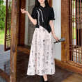 Load image into Gallery viewer, [DONGXIAOJIE series]★China style dress★ Letter pattern ribbon summer clothes fake layered large size slimming
