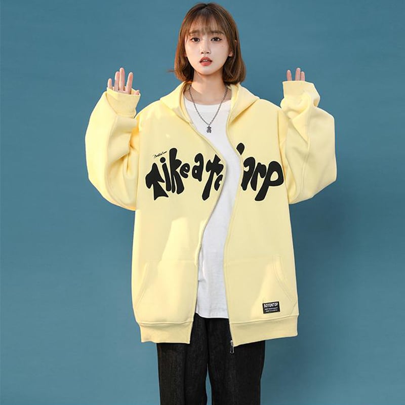 [GEBOXUAN series] ★Jacket★ 3color outerwear unisex men's alphabet white black yellow