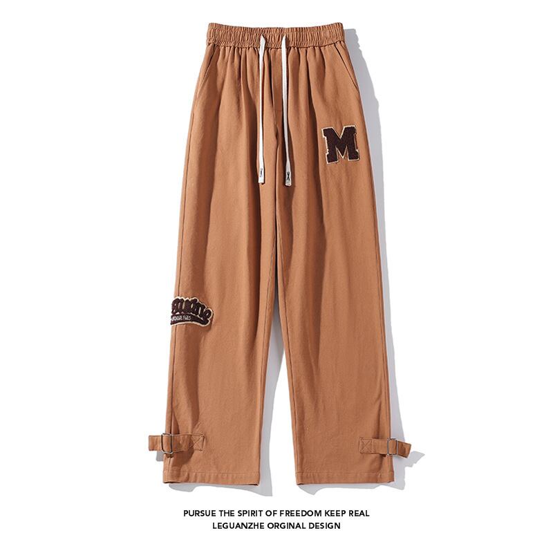 [BIGEMAN Series]★Pants★ 2color Casual Pants Bottoms Brushed Lining Unisex Men's Large Size Brown Black