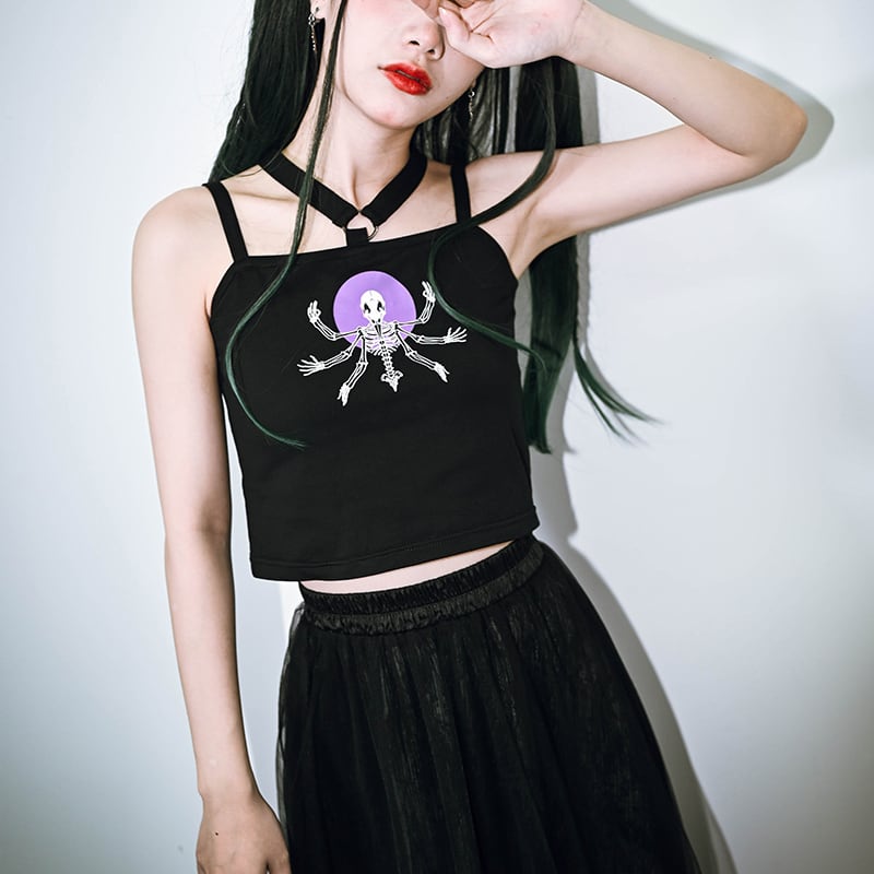 [Old Monster---Monster CLUB Series]★China style camisole★ Tops Tank top Sexy Easy to match