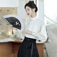 Load image into Gallery viewer, [BAIRIMENG Series] ★Chinese style shirt★ 2color tops Chinese clothes Super cute design Black White
