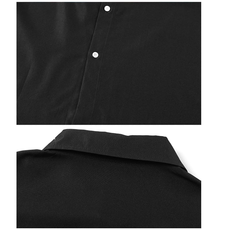 [BIGEMAN Series]★Shirt★ Tops 7color Unisex Men's Large Size Long Sleeve Shirt Plain Easy to Match