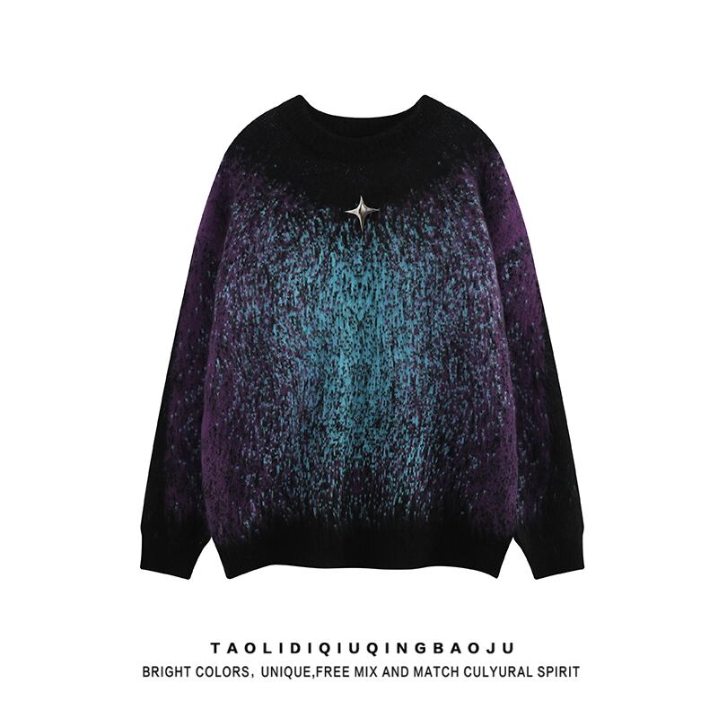 [Escape to Earth Series] ★Sweater★ 3color Tops Unisex Men's Tie-dye Casual Stylish