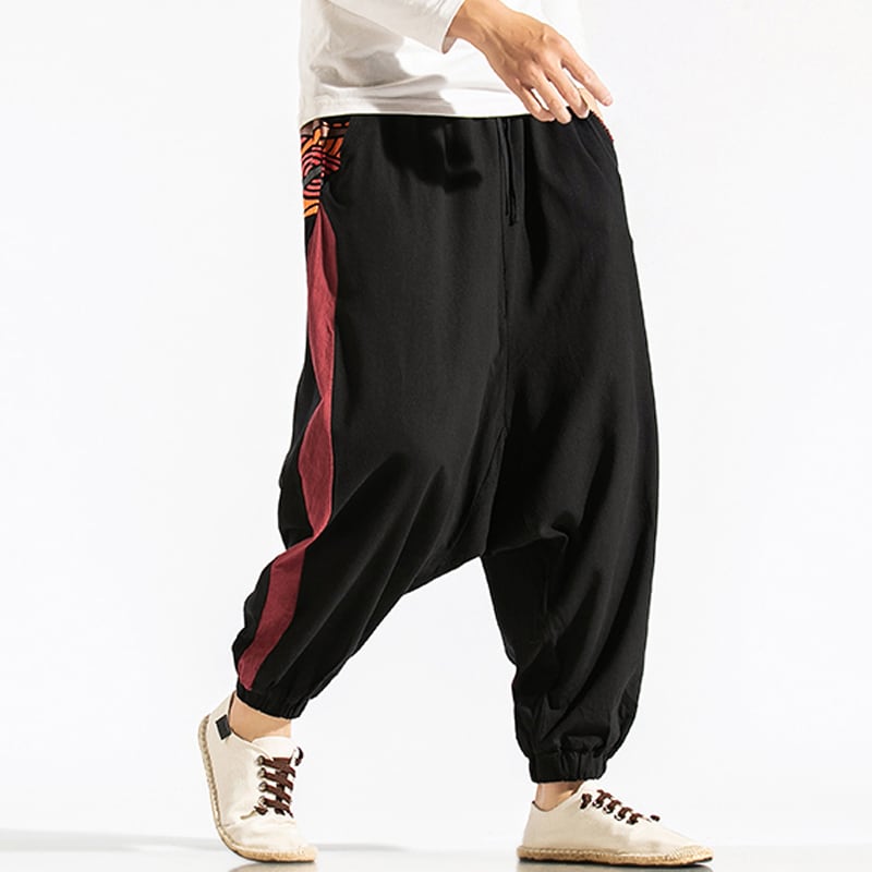 [Tsuncho Series]★China Style Pants★ 2color Casual Pants Large Size Men's Unisex Navy Black