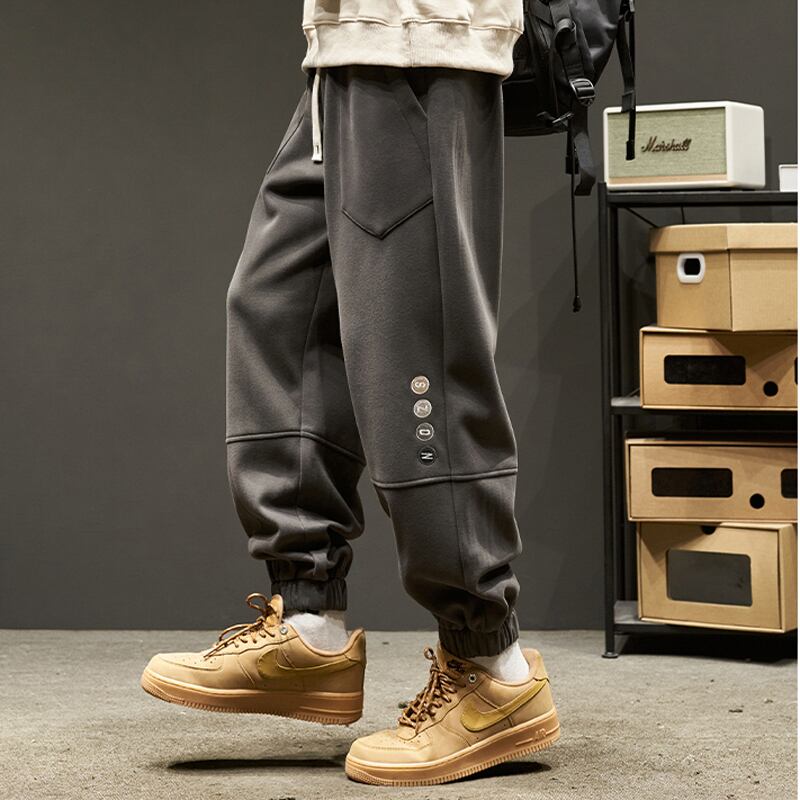 [Szon Series] ★Casual Pants★ 2color Regular type Fleece lining type Bottoms Unisex Men's Dark Gray Light Brown