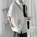 [GANGDAO Series]★Shirt★ 2color Tops Unisex Men's White Black Summer Clothes Short Sleeve Shirt