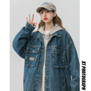 [FKZ Series]★Jacket★ 2color Outer Denim Jacket Unisex Men's Loose Spring Clothes Jeans