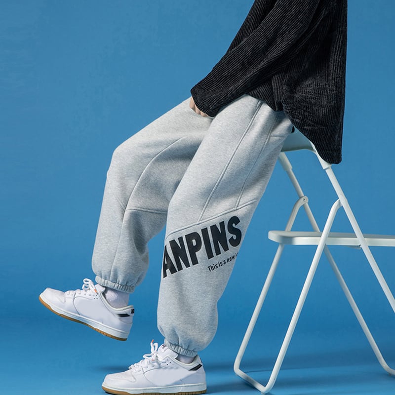 [BIGEMAN Series] ★Casual Pants★ 2color Quarter-length Bottoms Pants Unisex Men's Large Size Sports Style Alphabet Simple